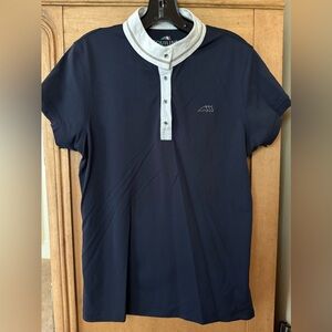 Equiline S/S Equestrian Show Shirt - Jewel Trim Collar - Women's XL